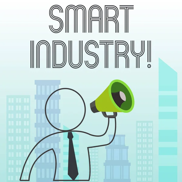 Signo de texto que muestra Smart Industry. Foto conceptual la publicación impresa y el recurso de información en línea . — Foto de Stock
