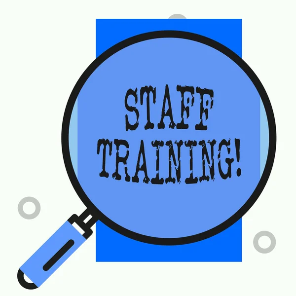 Text sign showing Staff Training. Conceptual photo program that is designed to increase the technical skills.