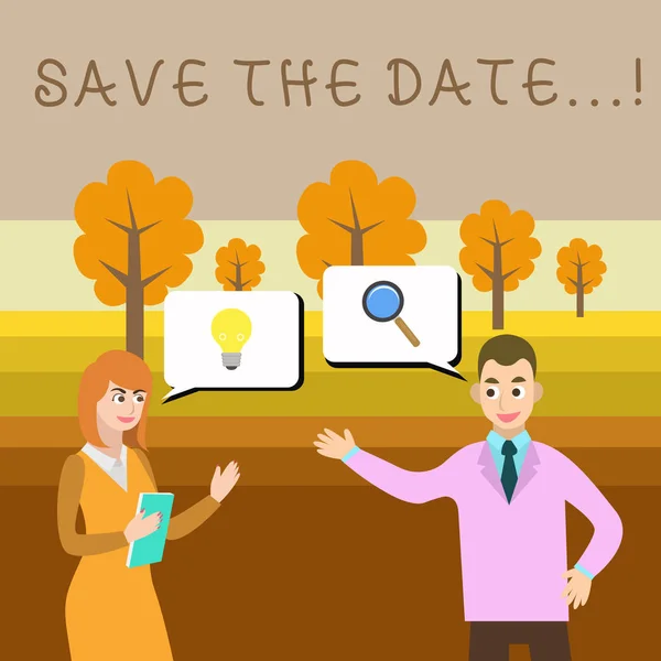 Scrivere una nota che mostra Save The Date. Business photo showcase Organizzare eventi ben fare giorno organizzatori di eventi speciali . — Foto Stock