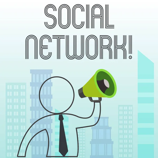 Text sign showing Social Network. Conceptual photo a network of social interactions and demonstratingal relationships. — Stock Photo, Image