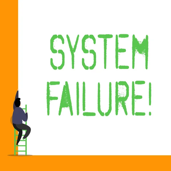 Word writing text System Failure. Business concept for Occur because of a hardware failure or a software issue.