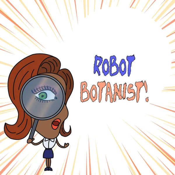 Parola che scrive testo Robot Botanist. Concetto aziendale per i metodi di identificazione automatizzata delle specie botaniche . — Foto Stock