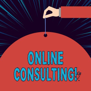Çevrimiçi Danışmanlık'ı gösteren metin işareti. Kavramsal fotoğraf internet üzerinden bir gösteri bilgi veya tavsiye almak.