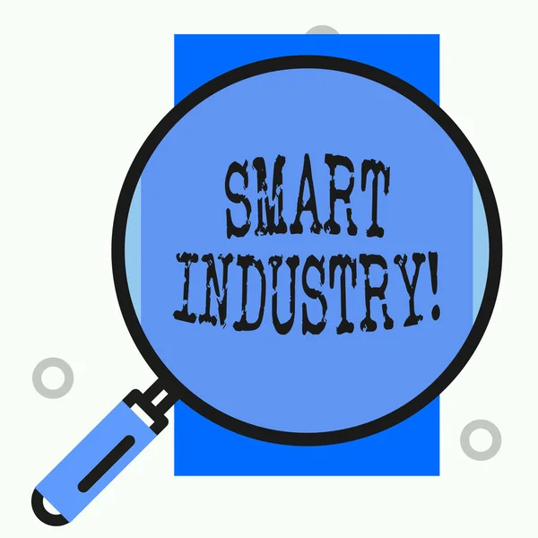 Signo de texto que muestra Smart Industry. Foto conceptual la publicación impresa y el recurso de información en línea . —  Fotos de Stock