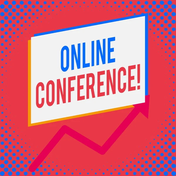 Word writing text Online Conference. Business concept for online service by which you can hold live meetings.