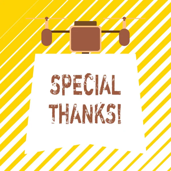 Handschrift Text Schreiben besonderer Dank. Konzept bedeutet Ausdruck von Wertschätzung oder Dankbarkeit oder Anerkennung. — Stockfoto