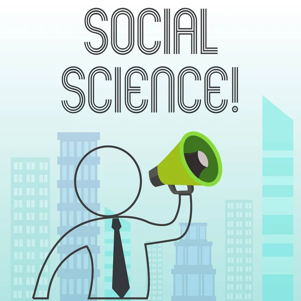 Текстовий знак, що показує соціальні науки. Концептуальне фото наукове дослідження суспільства та соціальних відносин . — стокове фото