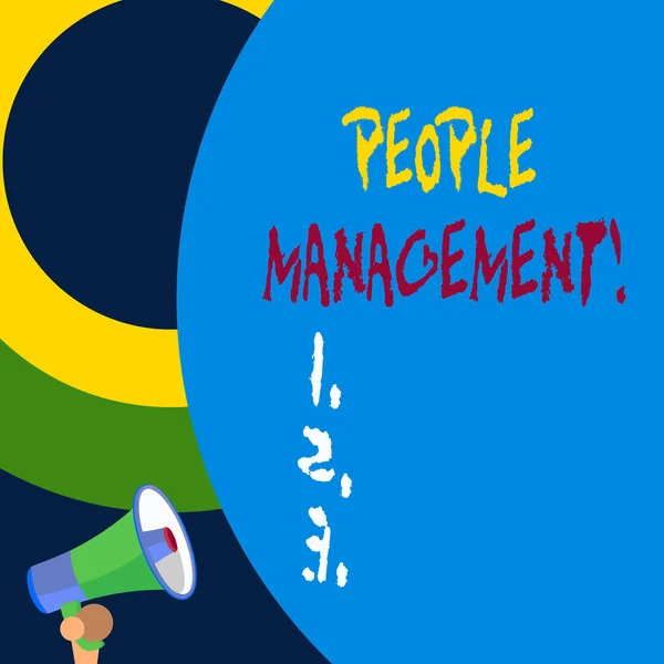 Handschrift tekst schrijven People Management. Concept betekent proces van het ontsluiten en kanaliseren van werknemerspotentieel. — Stockfoto