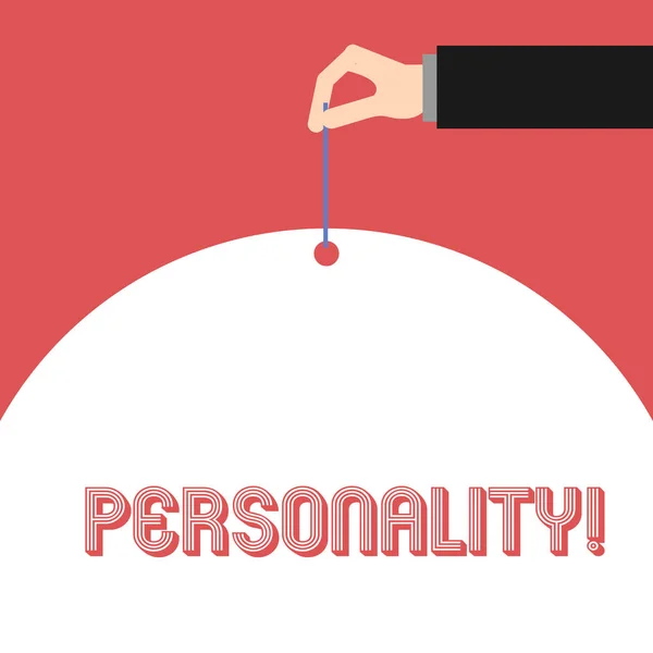 Handgeschreven tekst persoonlijkheid. Concept betekenis combinatie kenmerken die individuen karakter vormen. — Stockfoto