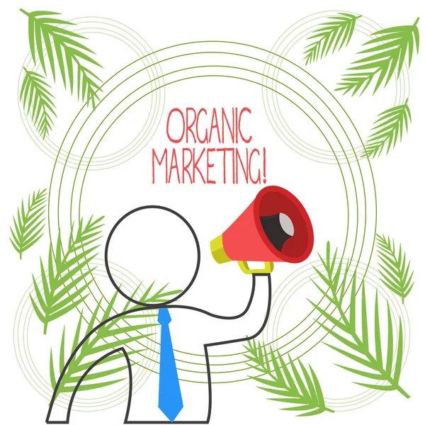 Texte d'écriture de mots Organic Marketing. Concept d'entreprise pour amener vos clients à venir à vous naturellement au fil du temps . — Photo