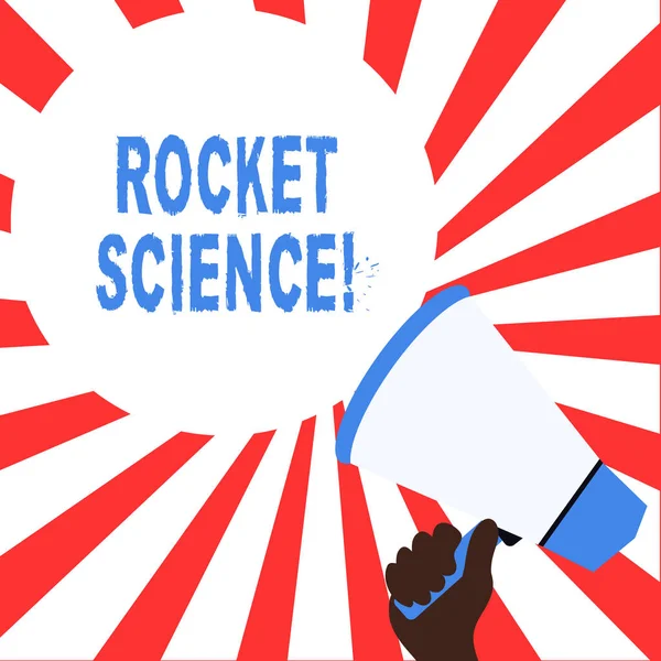 Κείμενο γραφής λέξεων Rocket Science. Επιχειρηματική έννοια για τη δύσκολη δραστηριότητα που πρέπει να είναι έξυπνος για να κάνει. — Φωτογραφία Αρχείου
