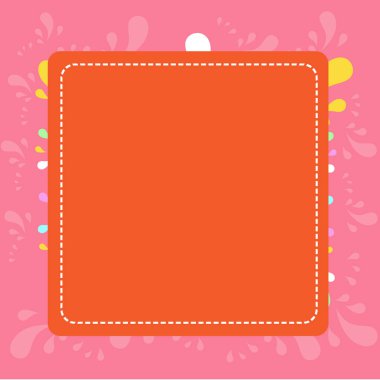 Renkli Kesik Çizgi Boş Kare. İnce ve Kalın Çizgiler. Parlak Arka Plana Karşı Çerçevede Boş Kesme Formu. Reklam Kuponu. Düz fotoğraf Sanat Tasarımı