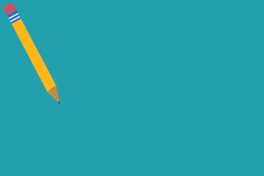 Silgi li Sıradan Grafit Kalemi Mavi Arka Plana Karşı İzole Edilmiştir. Siteler için Modern Kavram. Dijital Pazarlama için Yaratıcı Fon Fikri.