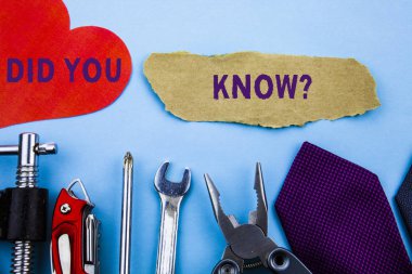 Kelime yazma metni Soru Bildin mi? İş konsepti, birine gerçeği ya da olayı bilip bilmediğini sorduğunuzda.