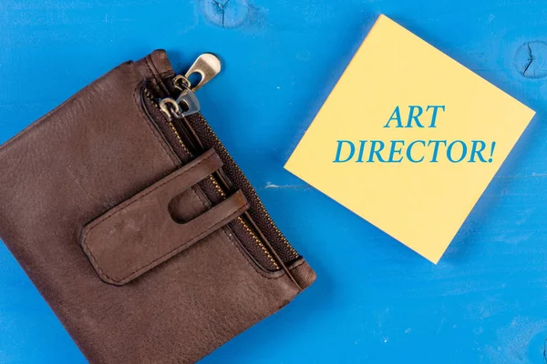 Schreiben Notiz zeigt Art Director. Business-Foto, das die künstlerischen Aspekte eines Films zeigt. — Stockfoto