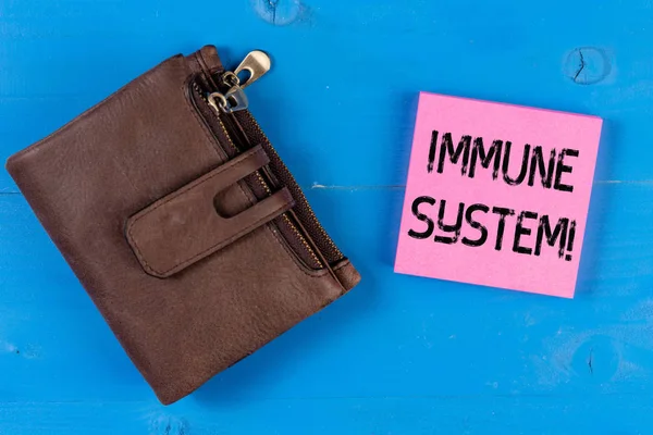 Conceptual hand writing showing Immune System. Business photo showcasing host defense system comprising analysisy biological structures. — Stock Photo, Image