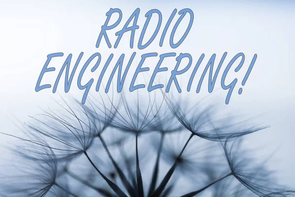 Kézírás szöveg írás Radio Engineering. Fogalom jelentése A rádióberendezések működésével és javításával kapcsolatos. — Stock Fotó