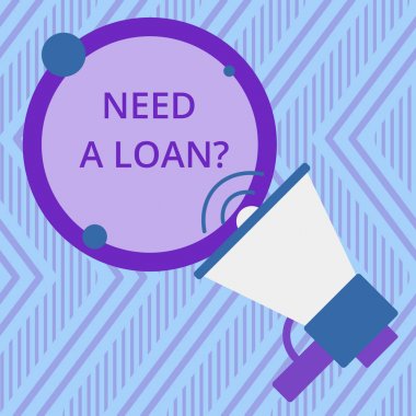 Bir Kredi Sorusu Gerektiğini gösteren kavramsal el yazısı. O faiz ile geri ödenmesi beklenen para ihtiyacı soran İş fotoğraf metin.