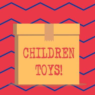 Çocuk Oyuncaklarını gösteren metin işareti. Kavramsal fotoğraf Çocukların motor yeteneklerini geliştirmek için oynadıkları bir nesne.