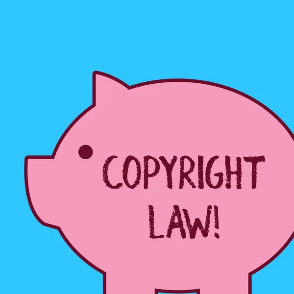 Handschrift Text Urheberrecht. Konzept des Gesetzes, das die ursprünglichen Werke der Urheberschaft regelt. — Stockfoto