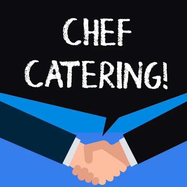 Skriva lapp som visar Chef Catering. Företagsfoto visar upp Tillhandahåller tjänster, mat och dryck för olika evenemang. — Stockfoto
