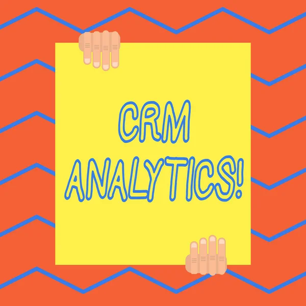 Handwriting text Crm Analytics. Concept meaning applications used to evaluate an organization s is customer data.