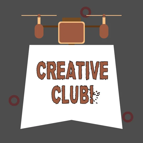 Creative Club för handskrifts text. Koncept som betyder en organisation som simulerar intresse för kreativa idéer. — Stockfoto