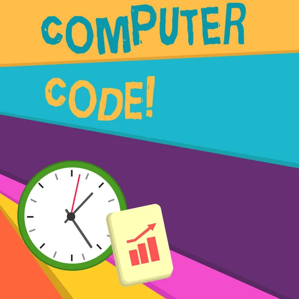 Handgeschreven tekst schrijven computer code. Concept betekenis set van instructies die een computerprogramma uit te voeren. — Stockfoto