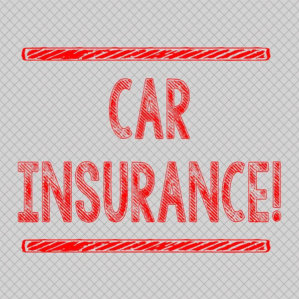 Writing note showing Car Insurance. Business photo showcasing protection against financial loss in the event of an accident Diagonal Gray Grid Mesh Cell in Parallel Line Intertwined Pattern. — Stock Photo, Image