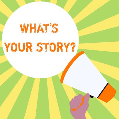 Hikaye Sorunu 'nu gösteren metin işareti. Kavramsal fotoğraf, geçmiş yaşamındaki eylemlerini ya da olaylarını gösteriyor..