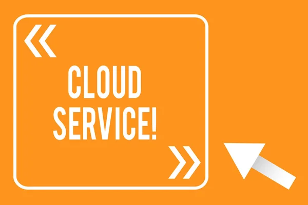 Escrita à mão texto escrevendo Cloud Service. Conceito significado refere-se à variedade de recursos fornecidos pela internet . — Fotografia de Stock