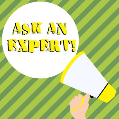 Bir Uzmansa Sor'u gösteren kavramsal el yazısı. Okuduğunuz iş fotoğrafı metin onayı, yönergeleri anlayabilir ve kabul eder.