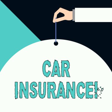 Araba sigortasını gösteren bir not yazıyorum. İş fotoğrafında, bir kaza durumunda finansal kayıplara karşı koruma gösteriliyor..