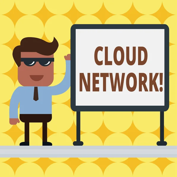 Nota de escrita mostrando Cloud Network. Exibição de fotos de negócios Acesso de recursos de rede do provedor centralizado . — Fotografia de Stock