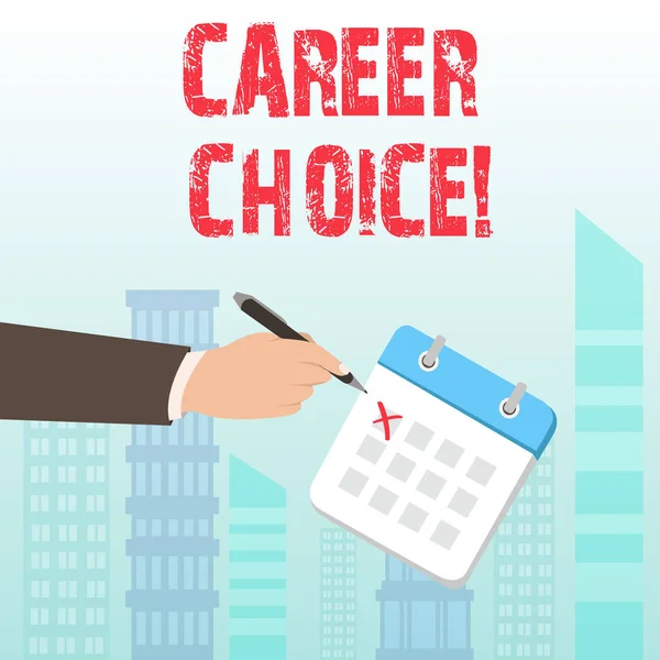 Word writing text Career Choice. Business concept for selection of a particular path or vocation in terms of career. — Stock Photo, Image
