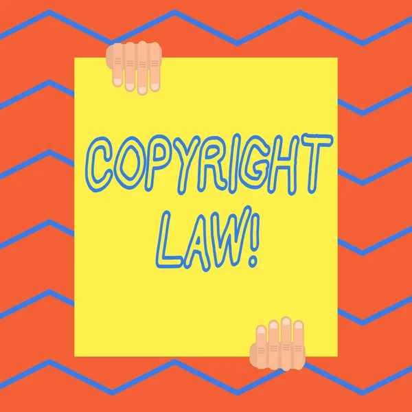 手写文字版权法。管辖原始作者作品的法律概念意义. — 图库照片