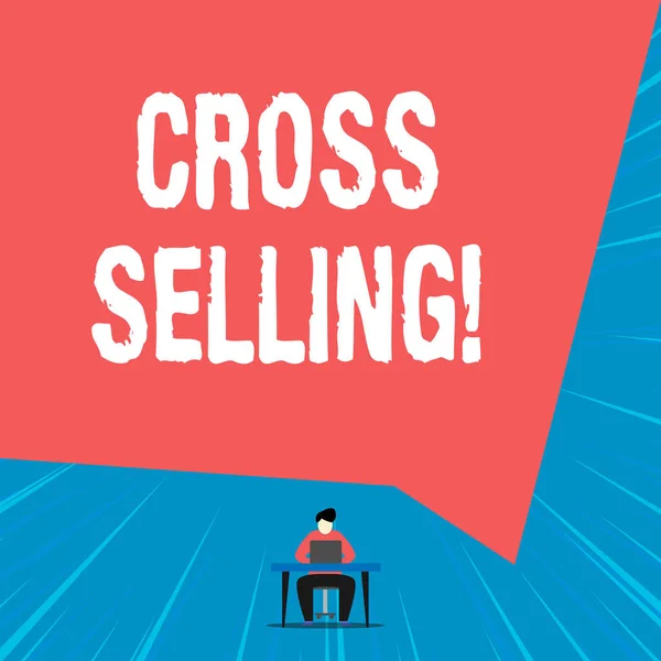 Text sign showing Cross Selling. Conceptual photo to sell complementary products to an existing customer.