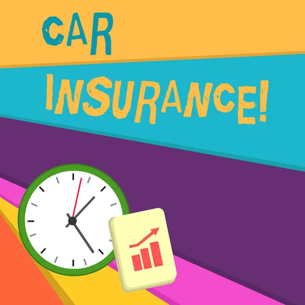 Handwriting text writing Car Insurance. Concept meaning protection against financial loss in the event of an accident. — Stock Photo, Image