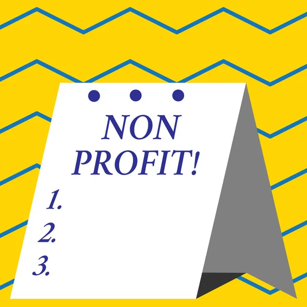 Konzeptionelle Handschrift, die Non-Profit zeigt. Business-Foto präsentiert nicht machen oder durchgeführt in erster Linie Profit-Organisation zu machen. — Stockfoto