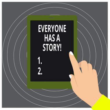 Herkesin bir hikayesi olduğunu gösteren bir not yazıyorum. İş fotoğraflarında, birinin hayatında ya da kariyerinde geçmişteki olayları gösteriyor..