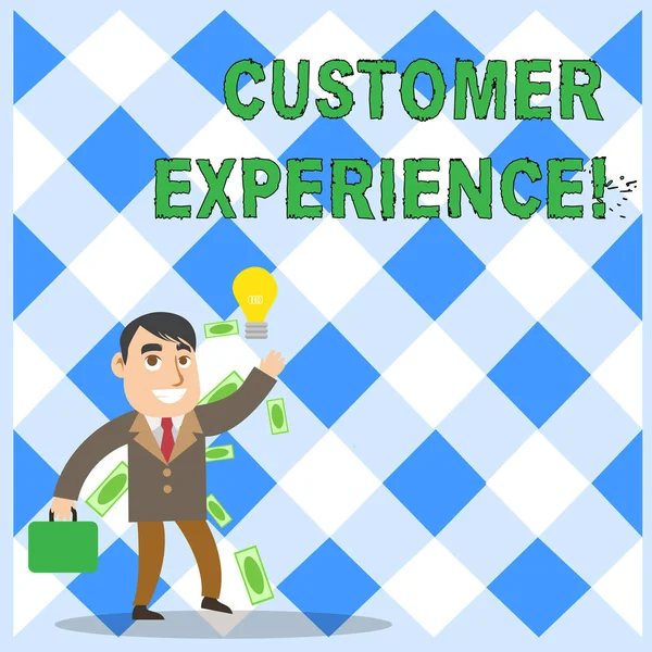Conceptual hand writing showing Customer Experience. Business photo text product of interaction between organization and buyer. — Stock Photo, Image