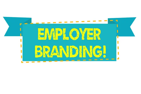 Text sign showing Employer Branding. Conceptual photo promoting company employer choice to desired target group.