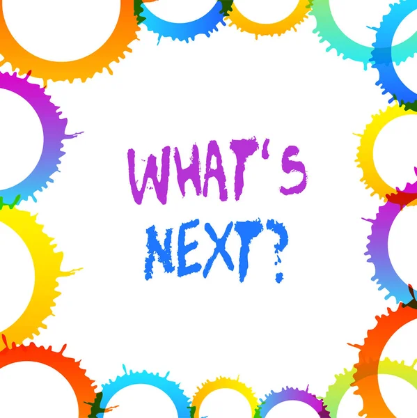Word writing text What S Next Question. Business concept for asking demonstrating about his coming actions or behaviors. — 스톡 사진