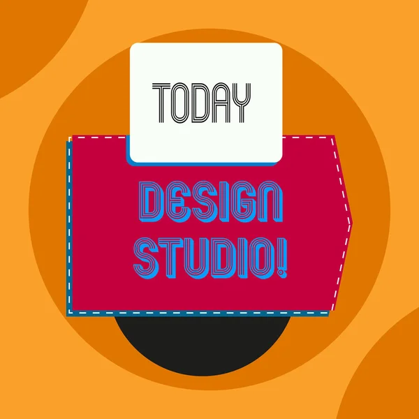 Word pisanie tekstu Design Studio. Koncepcja biznesowa miejsca pracy dla projektantów i rzemieślników zajmujących się koncepcją. — Zdjęcie stockowe