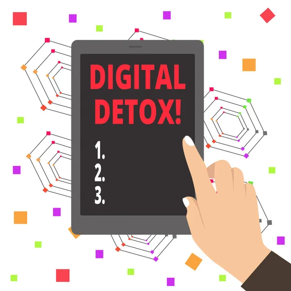 Word writing text digital detox. Geschäftskonzept für eine gewisse Zeit während einer Demonstration stoppt die Verwendung von Gadgets. — Stockfoto