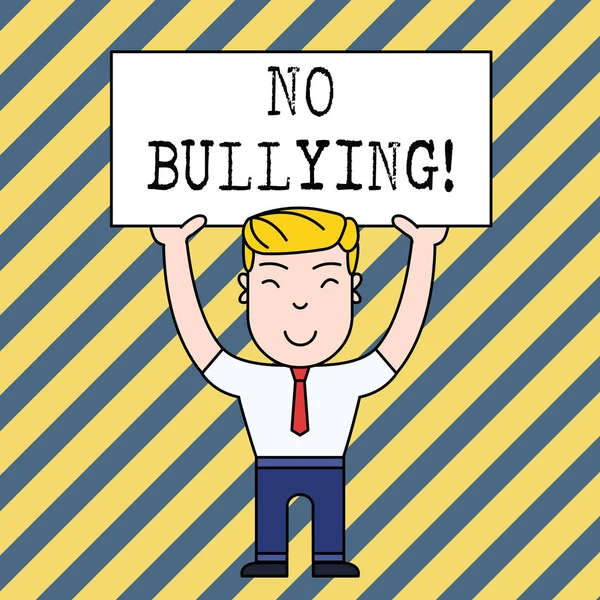 Textzeichen mit dem Hinweis "Kein Mobbing". Konzeptfoto stoppt aggressives Verhalten bei Kindern. — Stockfoto