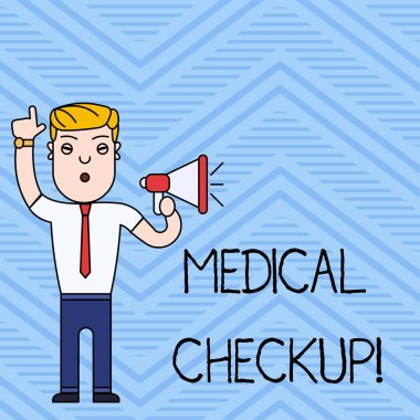 El yazısı metin yazma Tıbbi Checkup. Kavram anlamı kapsamlı fiziksel muayene çeşitli testler içerir.