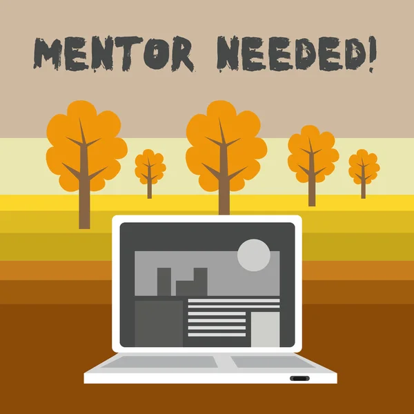 Ecriture conceptuelle montrant Mentor Needed. Texte de la photo d'entreprise Formation des employés en tant que conseiller . — Photo