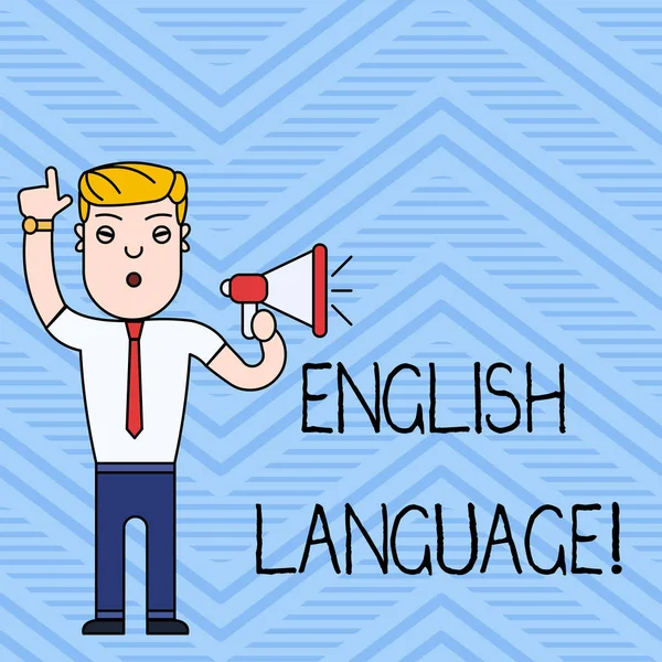 Scrittura di testi a mano Lingua inglese. Concetto che significa terza lingua madre parlata nel mondo dopo cinese e spagnolo . — Foto Stock