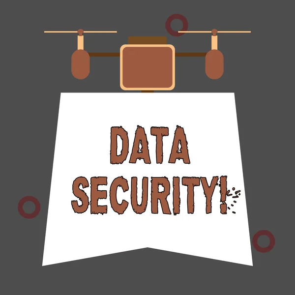 Scrittura a mano testo Sicurezza dei dati. Concetto che indica il processo di protezione dei dati da accessi non autorizzati . — Foto Stock